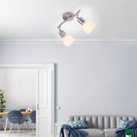 LeuchtenDirekt Wand- & Deckenleuchte KARO, 2x E14 max. 40Watt exkl., Innenleuchte, IP20