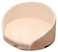 DEAR DARLING DD-02APM Orthopädisches Luxus Hundebett Katzenkorb Apricot Gr. M 60x60cm mit Memory Schaum
