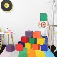 Bausteinset 12er-Set Schaumstoff Bauspielzeug für 1-3 Jahre alt Kinder