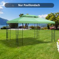 Ersatzdach für Metall-Gartenpavillon 3x4 Partyzelt Dach Grün