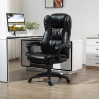 Bürostuhl Drehstuhl mit Massagefunktion Liegefunktion Schwarz