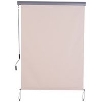 Senkrechtmarkise Alu Balkonmarkise Cremeweiß 140 x 250 cm
