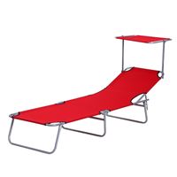 Sonnenliege Gartenliege Relaxliege Dreibeinliege Liege Klappbar Rot