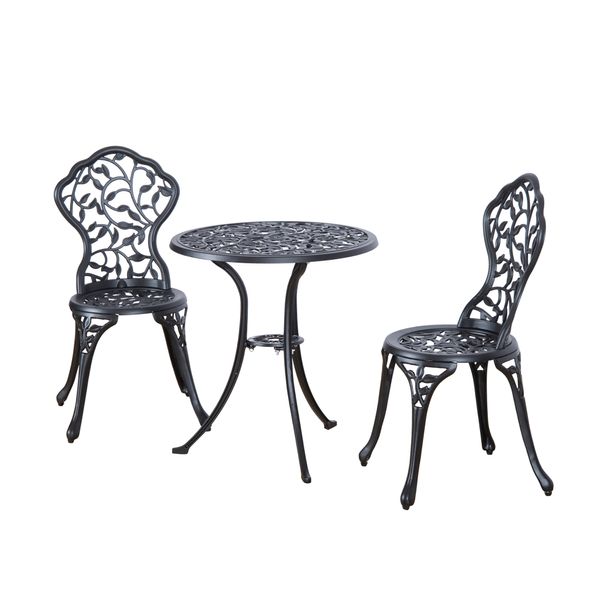 Bistroset 3-tlg. Balkonmöbel Set Bistrotisch mit 2 Stühlen