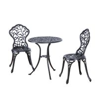 Bistroset 3-tlg. Balkonmöbel Set Bistrotisch mit 2 Stühlen