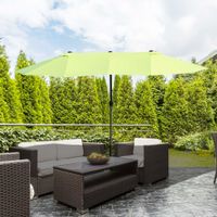 Doppelsonnenschirm Gartenschirm Marktschirm mit Handkurbel 460 x 270 cm