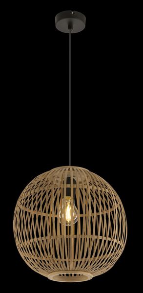 Lighting - HILDEGARD - Hängeleuchte Bambus naturfarben, 1x E27