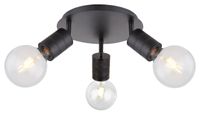 Lighting - HERMINE - Strahler Metall schwarz, 3x E27