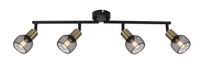 Lighting - FIASTRA - Strahler Metall schwarz matt, 4x E14