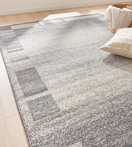 Moderner Kurzflor Teppich Daffi/Ylva 13056-190 Farbe Grau 160 x 230 cm