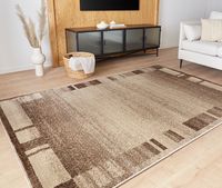 Moderner Kurzflor Teppich Daffi/Ylva 13056-120 Farbe Braun 67 x 135 cm