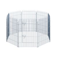 Freilaufgehege Welpenauslauf Welpenzaun Laufstall Welpengitter für Tiere 8-teilig B63 x H91 cm