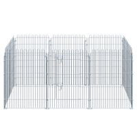 Freilaufgehege Welpenauslauf Welpenzaun Laufstall Welpengitter für Tiere 8-teilig B63 x H91 cm