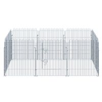 Freilaufgehege Welpenauslauf Welpenzaun Laufstall Welpengitter für Tiere 8-teilig B63 x H76 cm