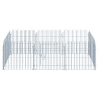 Freilaufgehege Welpenauslauf Welpenzaun Laufstall Welpengitter für Tiere 8-teilig B63 x H60 cm
