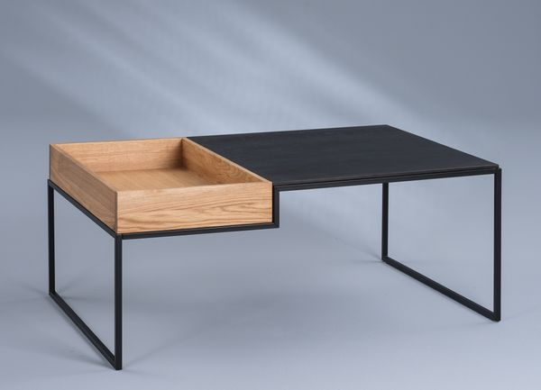 Couchtisch "Levin" aus Wildeiche massiv