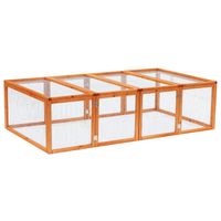 Freilaufgehege Freigehege Kaninchenstall Kleintier Tannenholz Natur 181x100x48cm