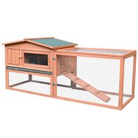 Kleintierstall Kleintierkäfig Freigehege Kleintierhaus Tannenholz Orange