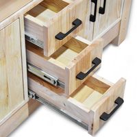 Hobelbank WORK-1945 mit Einbauschrank aus Massivholz