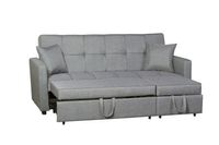 Happy Home ausziehbares Bettsofa Sofa mit Bettfunktion - Hellgrau