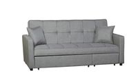 Happy Home ausziehbares Bettsofa Sofa mit Bettfunktion - Hellgrau