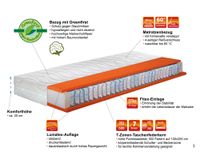 7-Zonen Taschenfederkernmatratze Green Diamond Comfort, H3, 100x200