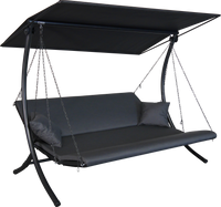 Hollywoodschaukel Swing 3-Sitzer Zip anthrazit