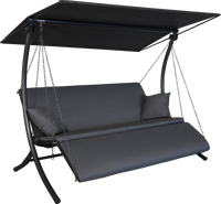 Hollywoodschaukel Swing 3-Sitzer Zip anthrazit