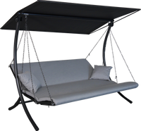 Hollywoodschaukel Swing 3-Sitzer Zip granit