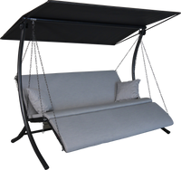 Hollywoodschaukel Swing 3-Sitzer Zip granit