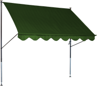 Klemmmarkise Standard 400 cm uni grün