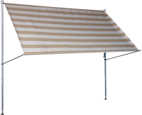Klemmmarkise Premium 300 cm Streifen taupe
