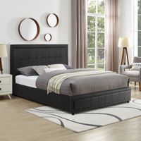 Happy Home Futonbett HH284  140x200 cm schwarz + 7 Zonen TFK Matratze