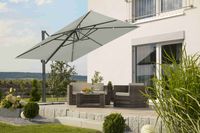 Schneider Ampelschirm RHODOS SMART, ca. 300 x 300 cm, silbergrau