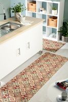 Mira Jacquard Teppich Raute Bunt 80 x 200 cm