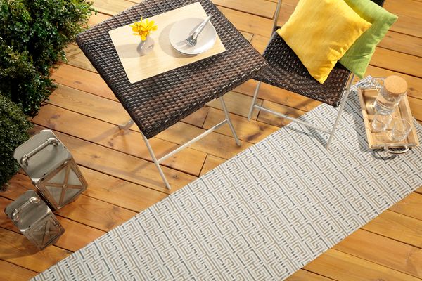 Peyer Syntex Mira Jacquard Teppich Greti Farbe Grau 60 x 110 cm