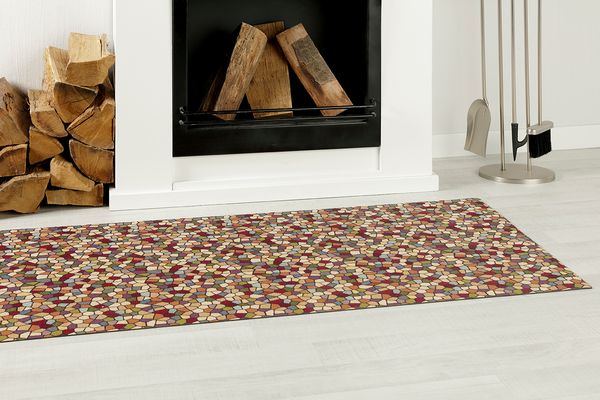 Peyer Syntex Mira Jacquard Teppich Mosaik Multicolor 80 x 150 cm