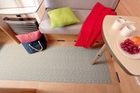 Peyer Syntex Mira Jacquard Teppich Uni Farbe Grau 138 x 220 cm