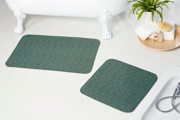 Peyer Syntex Mira Jacquard Teppich Uni Farbe Grün 138 x 220 cm