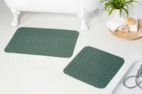 Peyer Syntex Mira Jacquard Teppich Uni Farbe Grün 80 x 200 cm