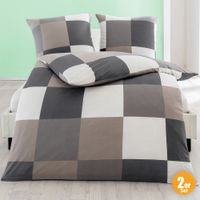 Mako-Jersey Bettwäsche, Squares - 2er-Set