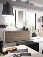 BOOM Sideboard 176 x 79 x 40 cm Eiche Sägerau Hell