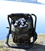 Camping Stuhl mit Rucksack und Kühltasche, ca. 36 x 29 x 41 cm – Camouflage