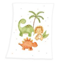 Dinos Microfaserflausch-Decke Größe 75x100 cm