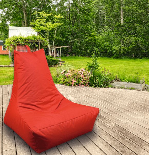 Outdoorfähiger Lounge-Sessel, ca. 100x90x80 cm, Farbe: Rot