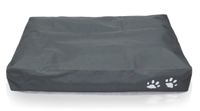 Outdoorfähiges Tierkissen Quadratisch mit Pfotendruck, ca. 70x100x15 cm, Farbe: Grau