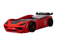 Autobett TURBO V2 Rot Kinderbett im Rennwagen-Design mit Lattenrost