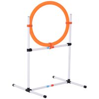 Hundetrainingsset für Agility-Training tragbar PE Weiß + Orange 74,5 x 66 x 91 cm