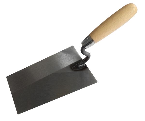MAURERKELLE, STAHL, S-HALS, HOLZ, 180MM