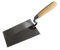 MAURERKELLE, STAHL, S-HALS, HOLZ, 180MM